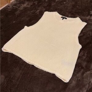 Rag & Bone Cream Ribbed Crop Tank Top